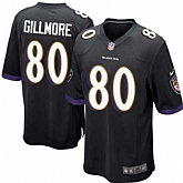 Nike Men & Women & Youth Ravens #80 Gillmore Black Team Color Game Jersey,baseball caps,new era cap wholesale,wholesale hats